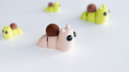 Load image into Gallery viewer, Krew3D Printables - Tiny Snail - 3D Printed, Articulated, and Super Wiggly | 3D Printed Flexible Fidget Collectible Gift for Kids & Adults | ZOU3D