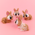 Load image into Gallery viewer, Krew3D Printables - Articulated Baby Bunnies - 3D Printed, Articulated, and Super Wiggly | 3D Printed Flexible Fidget Collectible Gift for Kids & Adults | 3DGOB