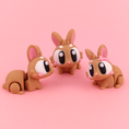 Load image into Gallery viewer, Krew3D Printables - Articulated Baby Bunnies - 3D Printed, Articulated, and Super Wiggly | 3D Printed Flexible Fidget Collectible Gift for Kids & Adults | 3DGOB