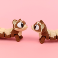 Load image into Gallery viewer, Krew3D Printables - Articulated Baby Ferret - 3D Printed, Articulated, and Super Wiggly | 3D Printed Flexible Fidget Collectible Gift for Kids & Adults | 3DGOB