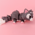 Load image into Gallery viewer, Krew3D Printables - Articulated Baby Cat - 3D Printed, Articulated, and Super Wiggly | 3D Printed Flexible Fidget Collectible Gift for Kids & Adults | 3DGOB