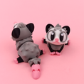 Load image into Gallery viewer, Krew3D Printables - Articulated Baby Opossum - 3D Printed, Articulated, and Super Wiggly | 3D Printed Flexible Fidget Collectible Gift for Kids | 3DGOB