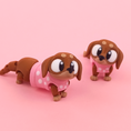 Load image into Gallery viewer, Krew3D Printables - Articulated Baby Dachshund - 3D Printed, Articulated, and Super Wiggly | 3D Printed Flexible Fidget Collectible Gift for Kids | 3DGOB
