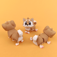 Load image into Gallery viewer, Krew3D Printables - Articulated Baby Shiba Inu - 3D Printed, Articulated, and Super Wiggly | 3D Printed Flexible Fidget Collectible Gift for Kids | 3DGOB