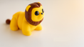 Load image into Gallery viewer, Krew3D Printables - Tiny Lion - 3D Printed, Articulated, and Super Wiggly | 3D Printed Flexible Fidget Collectible Gift for Kids & Adults | ZOU3D