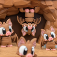 Load image into Gallery viewer, Krew3D Printables - Articulated Baby Bat & Cave Showcase - Spooky Cute Collectible | 3D Printed Flexible Toy Animal Figure Collectible for Kids | 3DGOB