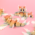Load image into Gallery viewer, Krew3D Printables - Articulated Baby Celestial Dragon & Egg - 3D Printed, Articulated, and Super Wiggly | 3D Printed Flexible Fidget Collectible Gift | 3DGOB
