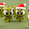 Load image into Gallery viewer, Krew3D Printables - Articulated Baby Holiday Grouch - 3D Printed, Articulated, and Super Wiggly | 3D Printed Flexible Fidget Collectible Gift for Kids | 3DGOB
