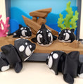 Load image into Gallery viewer, Krew3D Printables - Articulated Baby Killer Whale - Articulated & Adorable | 3D Printed Flexible Fidget Collectible Gift for Kids & Adults | 3DGOB