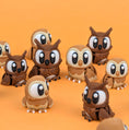 Load image into Gallery viewer, Krew3D Printables - Articulated Baby Owl and Habitat - A Magical Woodland Duo | 3D Printed Flexible Fidget Collectible Gift for Kids & Adults | 3DGOB