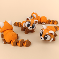 Load image into Gallery viewer, Krew3D Printables - Articulated Baby Red Panda - 3D Printed, Articulated, and Super Wiggly | 3D Printed Flexible Fidget Collectible Gift for Kids | 3DGOB