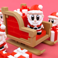 Load image into Gallery viewer, Krew3D Printables – Santa & Sleigh Showcase | 3D Printed Articulated Christmas Display | Holiday Collectible, Festive Desk Decor & Gift for Santa Lovers by 3DGOB
