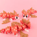 Load image into Gallery viewer, Krew3D Printables - Articulated Baby Sugar Rush Dragon & Egg - 3D Printed, Articulated, and Super Wiggly | 3D Printed Flexible Fidget Collectible Gift | 3DGOB
