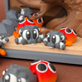 Load image into Gallery viewer, Krew3D Printables - Articulated Baby Spider & Ladybug - 3D Printed Flexible Fidget Animal Figure | Unique Desk & Collectible for Kids & Adults | 3DGOB