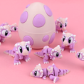 Load image into Gallery viewer, Krew3D Printables - Articulated Baby Stygimoloch & Dino Egg - Prehistoric Playtime in the Palm of Your Hand | 3D Printed Flexible Fidget Collectible | 3DGOB