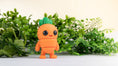 Load image into Gallery viewer, Krew3D Printables - Tiny Carrot - 3D Printed, Articulated, and Super Wiggly | 3D Printed Flexible Fidget Collectible Gift for Kids & Adults | ZOU3D