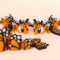 Load image into Gallery viewer, Krew3D Printables - Articulated Baby Butterfly Mini Dragon & Egg - 3D Printed, Articulated, and Super Wiggly | 3D Printed Flexible Fidget Collectible | 3DGOB