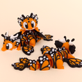 Load image into Gallery viewer, Krew3D Printables - Articulated Baby Butterfly Mini Dragon & Egg - 3D Printed, Articulated, and Super Wiggly | 3D Printed Flexible Fidget Collectible | 3DGOB