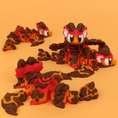 Load image into Gallery viewer, Krew3D Printables - Articulated Baby Lava Dragon & Egg - 3D Printed Flexible Fidget Collectible Gift for Kids & Adults | 3DGOB