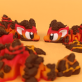 Load image into Gallery viewer, Krew3D Printables - Articulated Baby Lava Dragon & Egg - 3D Printed Flexible Fidget Collectible Gift for Kids & Adults | 3DGOB
