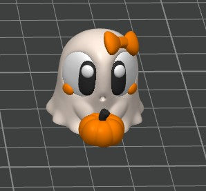 Krew3D Printables - Articulated Baby Ghost & Graveyard Showcase - Spooky-Cute Halloween Collectible | 3D Printed Flexible Toy Gift for Kids | 3DGOB