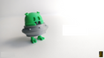 Load image into Gallery viewer, Krew3D Printables - Tiny Alien - 3D Printed, Articulated, and Super Wiggly | 3D Printed Flexible Fidget Collectible Gift for Kids & Adults | ZOU3D
