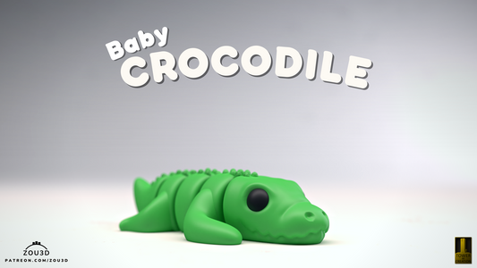Tiny Crocodile – 3D Printed, Articulated, and Super Wiggly