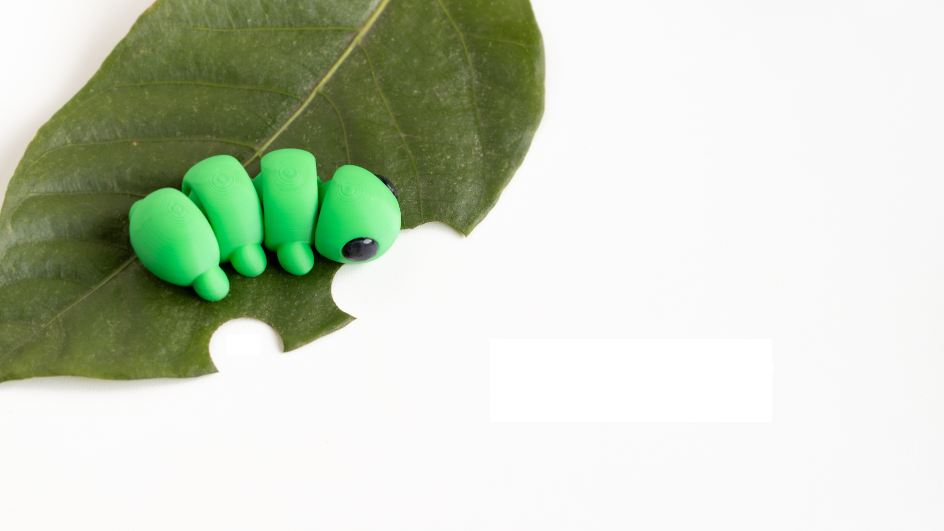 Krew3D Printables - TIny Caterpillar - 3D Printed, Articulated, and Super Wiggly | 3D Printed Flexible Fidget Collectible Gift for Kids & Adults | ZOU3D