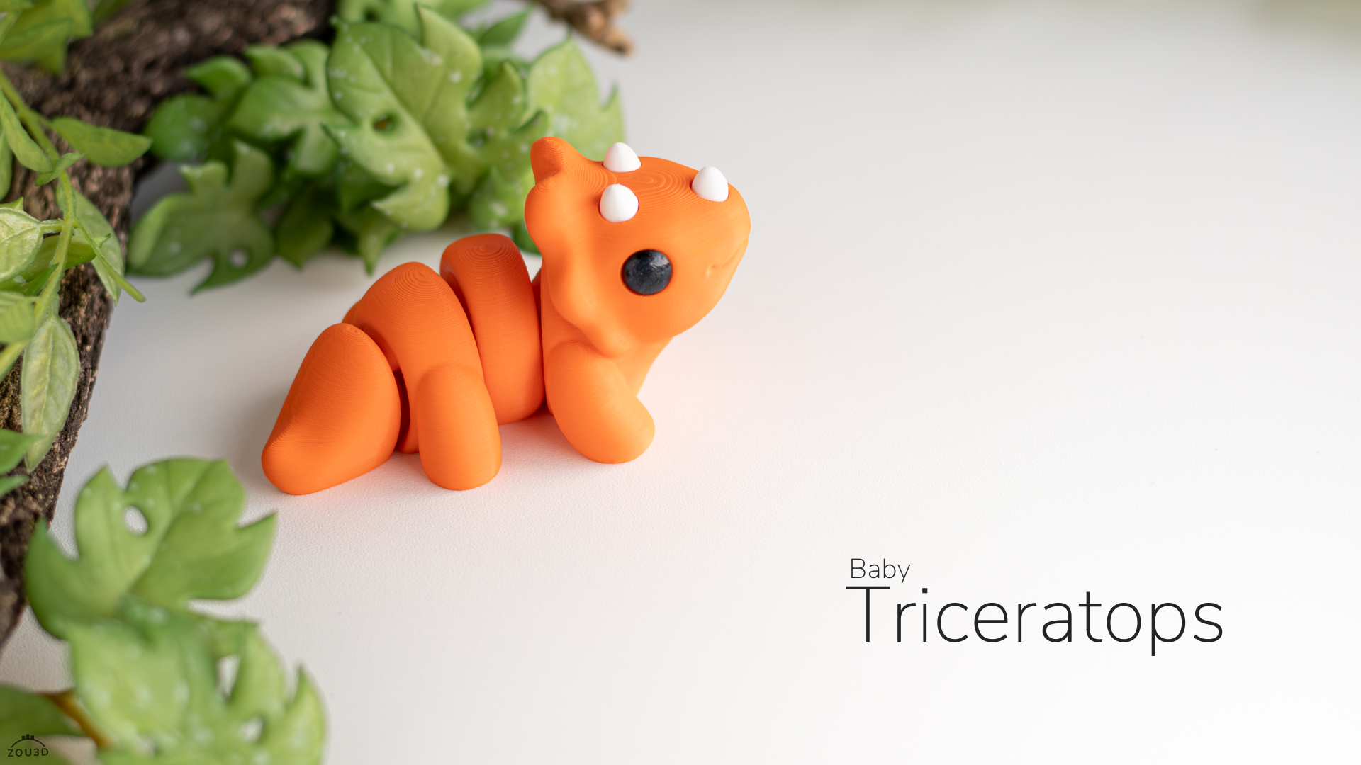 Tiny Triceratops – 3D Printed, Articulated, and Super Wiggly