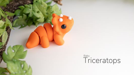 Tiny Triceratops – 3D Printed, Articulated, and Super Wiggly
