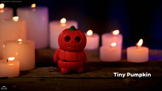 Tiny Pumpkin Man – 3D Printed, Articulated, and Super Wiggly