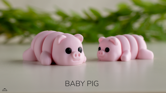 Tiny Pig – 3D Printed, Articulated, and Super Wiggly