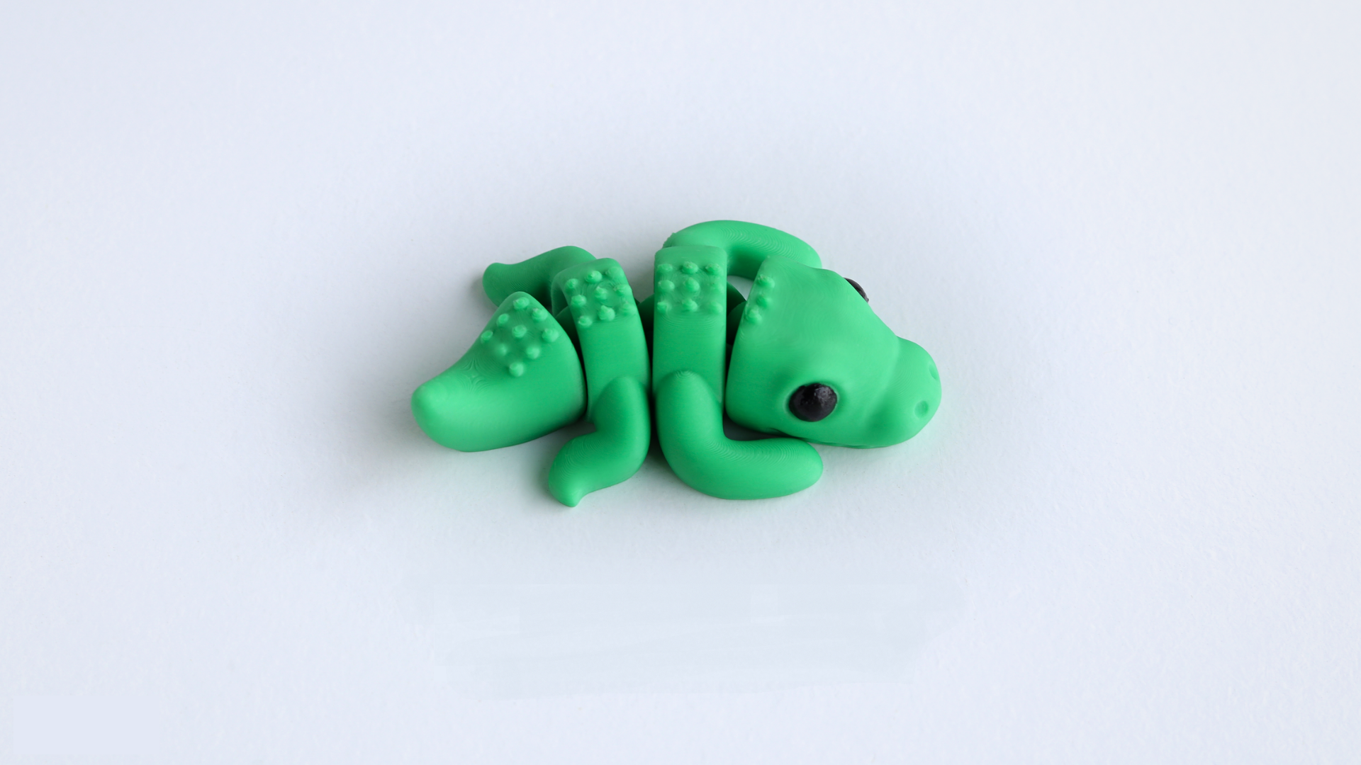 Krew3D Printables - Tiny Crocodile - 3D Printed, Articulated, and Super Wiggly | 3D Printed Flexible Fidget Collectible Gift for Kids & Adults | ZOU3D