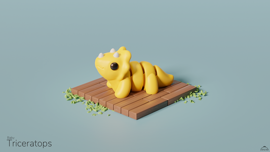 Tiny Triceratops – 3D Printed, Articulated, and Super Wiggly