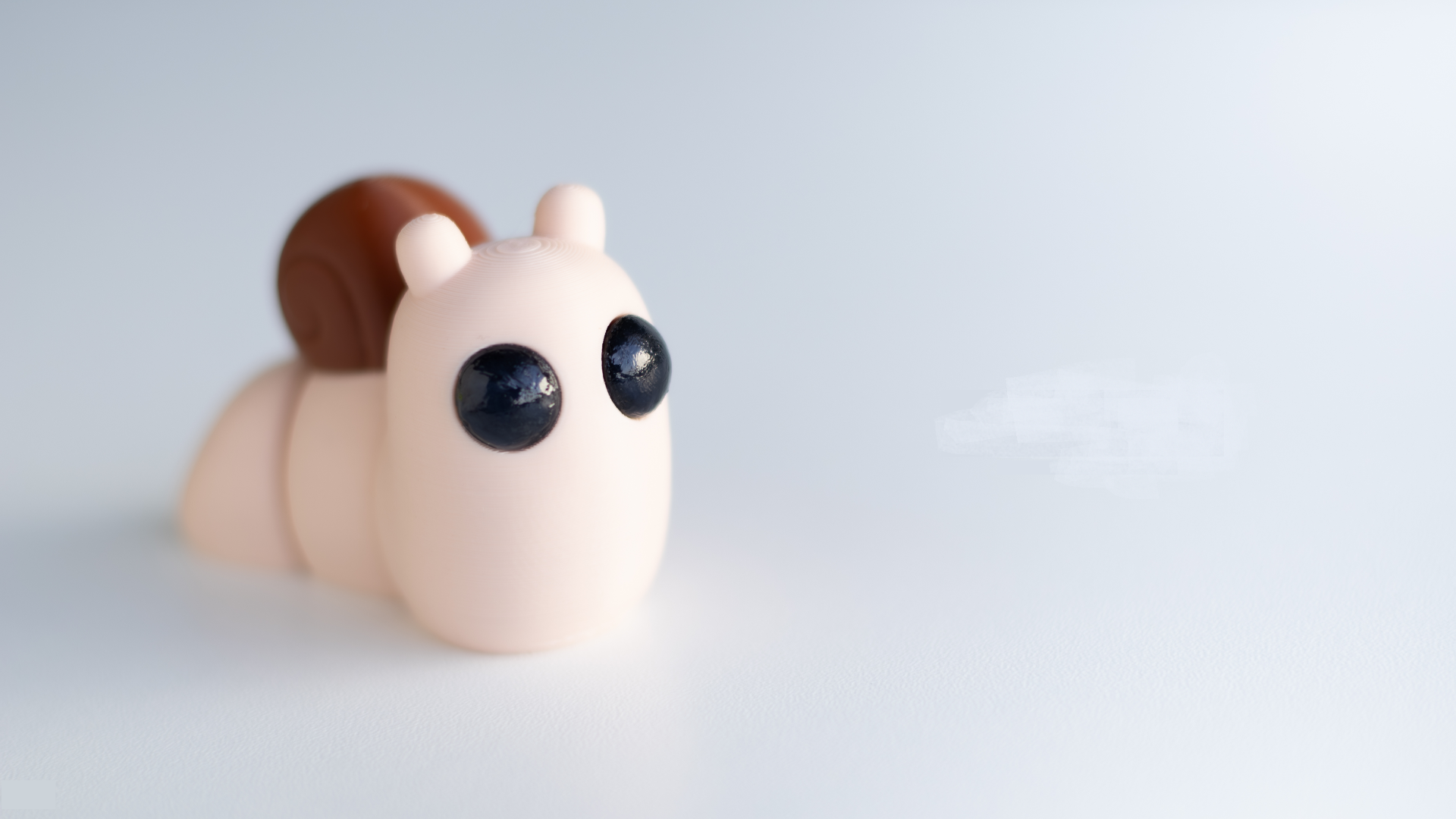 Krew3D Printables - Tiny Snail - 3D Printed, Articulated, and Super Wiggly | 3D Printed Flexible Fidget Collectible Gift for Kids & Adults | ZOU3D