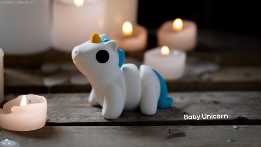 Tiny Unicorn – 3D Printed, Articulated, and Super Wiggly
