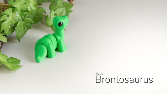 Tiny Brontosaurus – 3D Printed, Articulated, and Super Wiggly