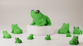 Load image into Gallery viewer, Krew3D Printables - Tiny Butt Frog - 3D Printed, Articulated, and Super Wiggly | 3D Printed Flexible Fidget Collectible Gift for Kids & Adults | ZOU3D

