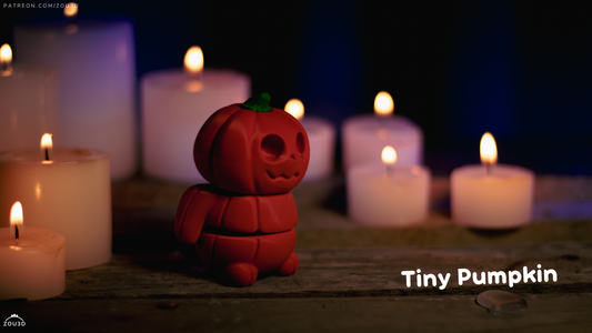 Tiny Pumpkin Man – 3D Printed, Articulated, and Super Wiggly