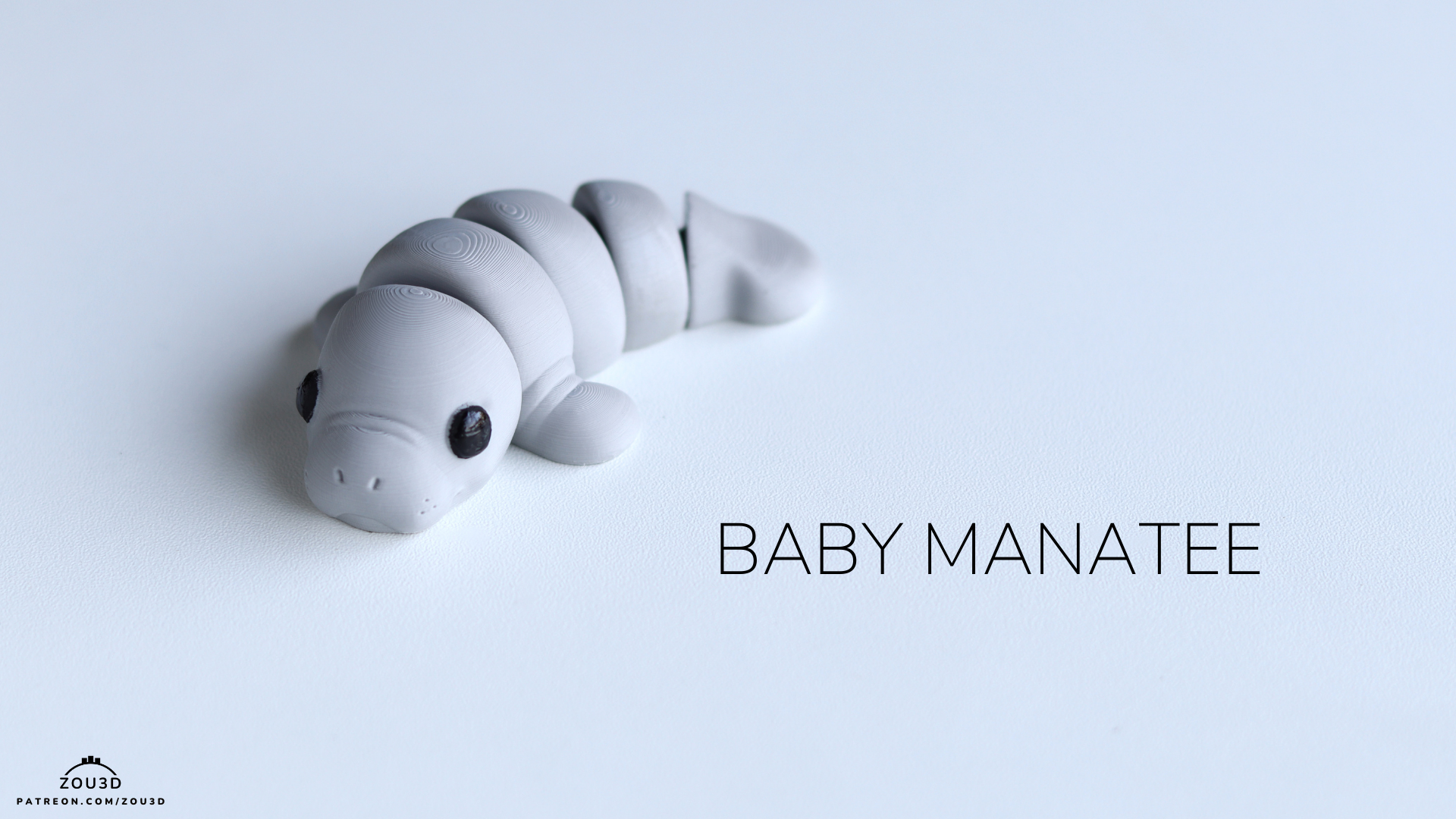 Tiny Manatee  – 3D Printed, Articulated, and Super Wiggly