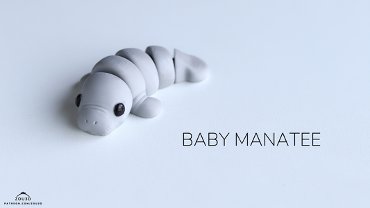 Tiny Manatee  – 3D Printed, Articulated, and Super Wiggly