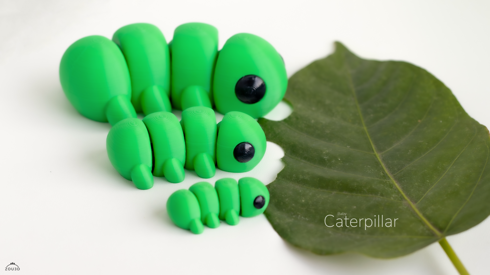 TIny Caterpillar – 3D Printed, Articulated, and Super Wiggly