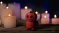 Load image into Gallery viewer, Krew3D Printables - Tiny Pumpkin Man - 3D Printed, Articulated, and Super Wiggly | 3D Printed Flexible Fidget Collectible Gift for Kids & Adults | ZOU3D
