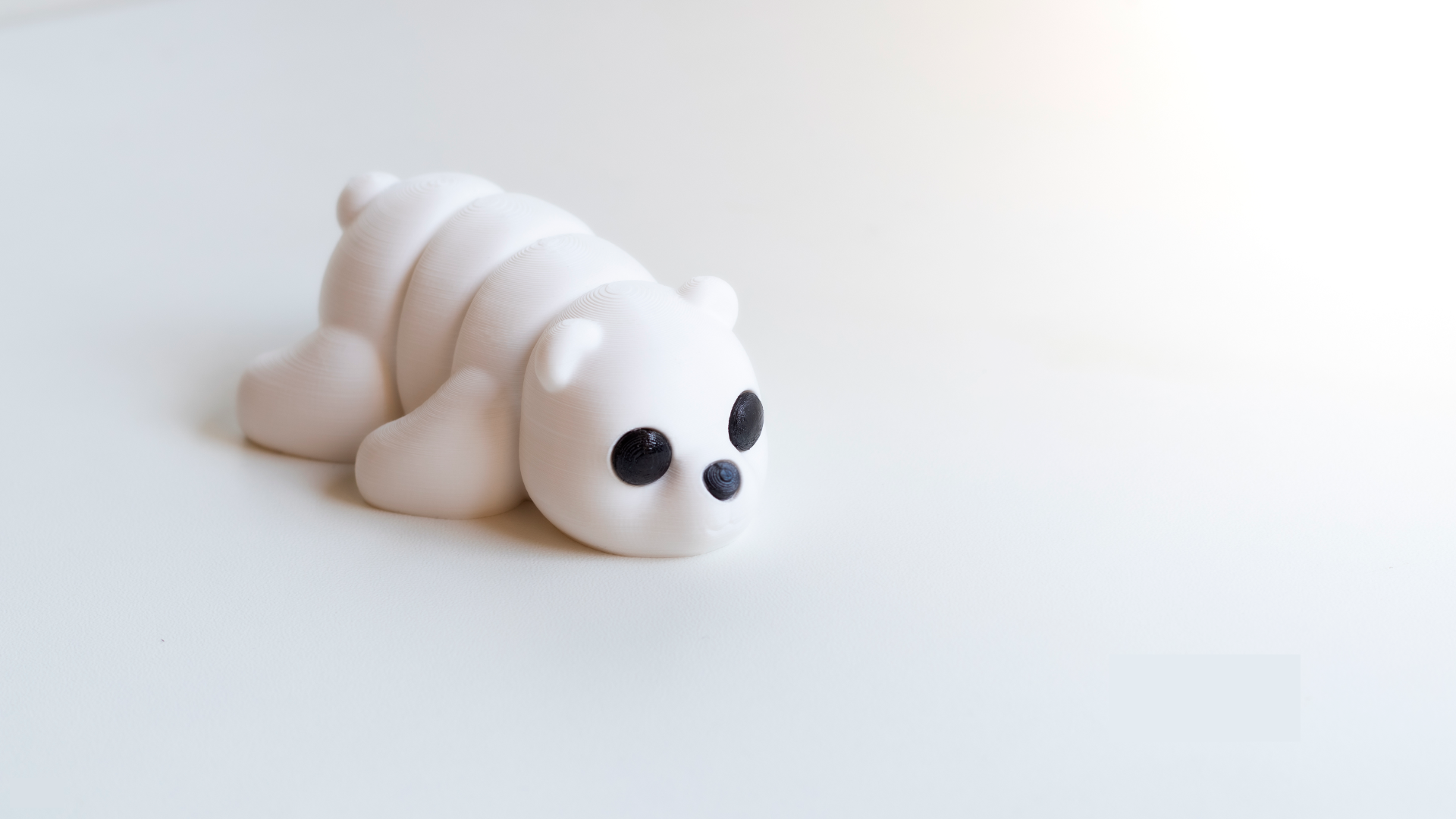 Krew3D Printables - Tiny Bear - 3D Printed, Articulated, and Super Wiggly | 3D Printed Flexible Fidget Collectible Gift for Kids & Adults | ZOU3D