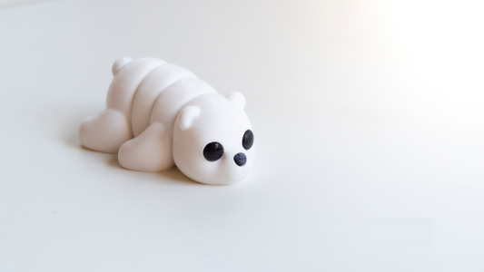 Krew3D Printables - Tiny Bear - 3D Printed, Articulated, and Super Wiggly | 3D Printed Flexible Fidget Collectible Gift for Kids & Adults | ZOU3D