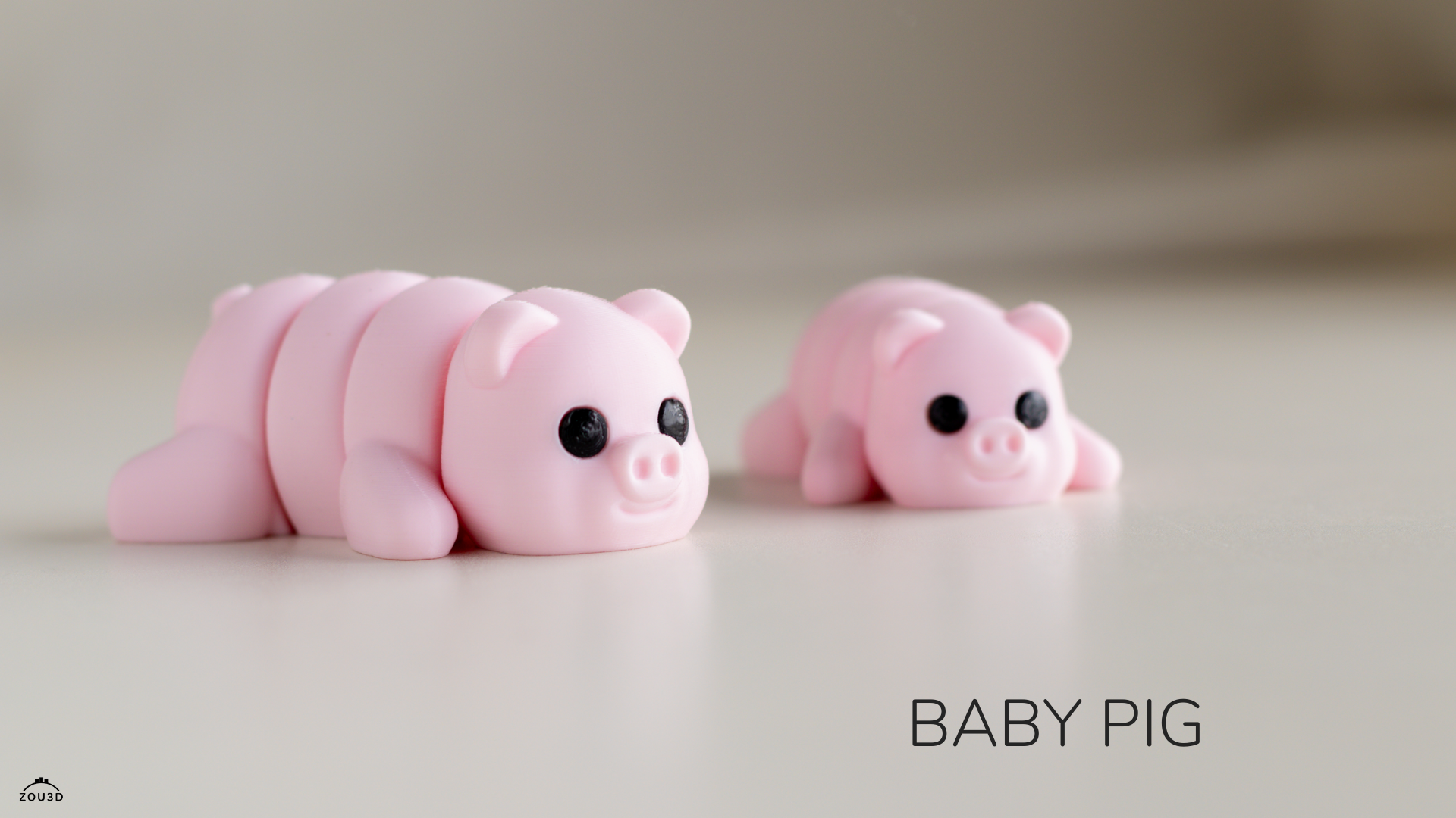 Tiny Pig – 3D Printed, Articulated, and Super Wiggly