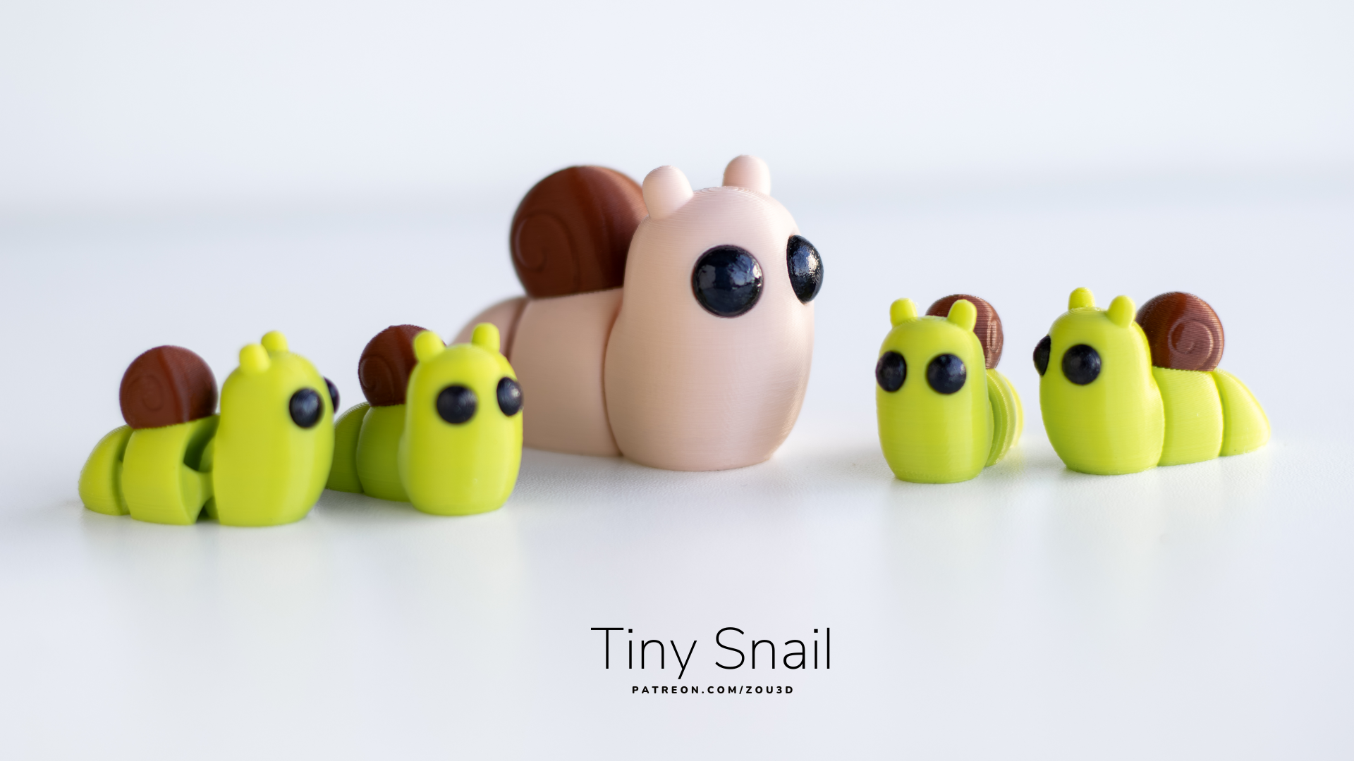 Tiny Snail – 3D Printed, Articulated, and Super Wiggly