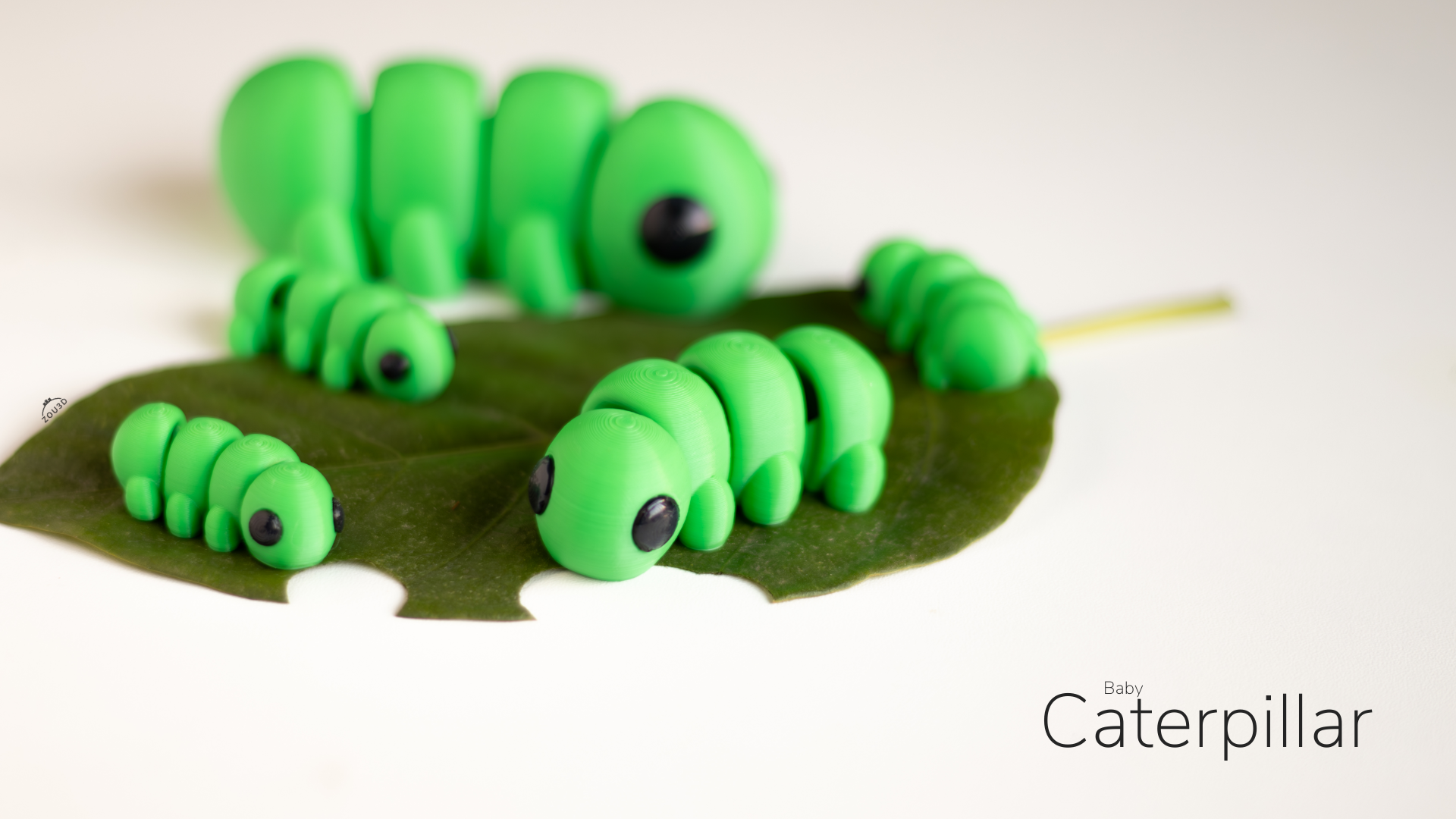 TIny Caterpillar – 3D Printed, Articulated, and Super Wiggly