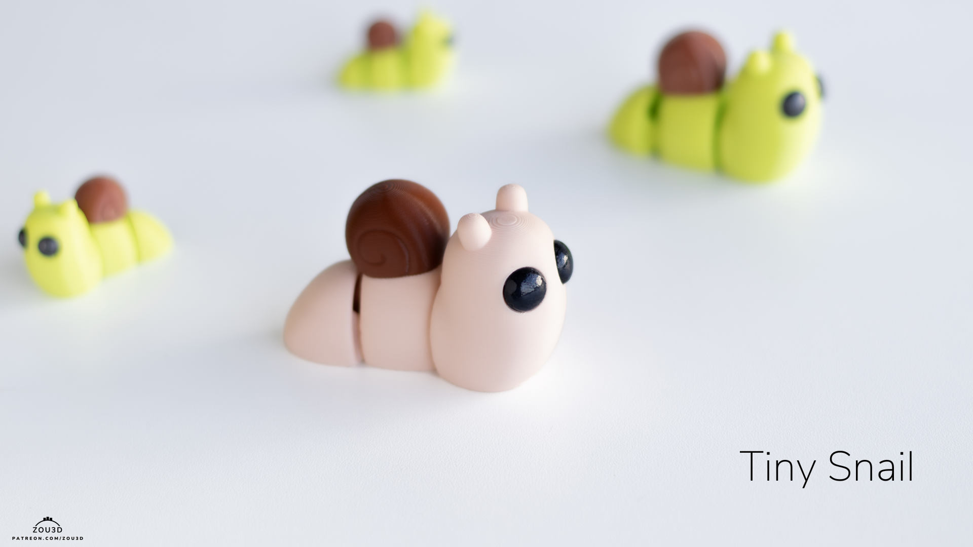 Tiny Snail – 3D Printed, Articulated, and Super Wiggly