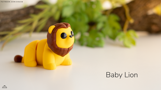 Tiny Lion – 3D Printed, Articulated, and Super Wiggly